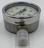 US Gauge PSI Gauge, Pressure Gauge 0-100 PSI
