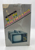 Vintage Nippon TV-511 5" POrtable Black and White Television w/ AM/FM Radio