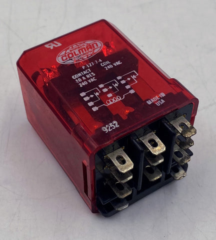 Barber Coleman P-127-7-4, Power Relay, 10A, 240V Coil