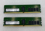 Lot of 2 Micron MTA18ASF2G72PDZ-3G2E1TI 16GB PC4-3200AA ECC RDIMM