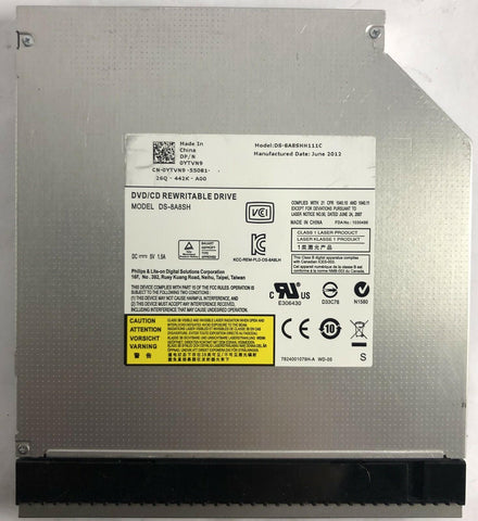 Dell Inspiron One 2020 All-In-One DS-8A8SH DVD/CD Rewritable Drive- YTVN9 - Very Good