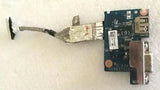 Toshiba Satellite L645 Laptop DA0TE2IB6D0 VGA/USB Port Board- 3NTE2CB0000 - Very Good