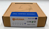 Arama A800 Call Center Headset with Noise-Canceling Microphone, USB