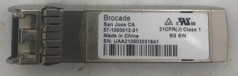 Brocade 57-1000012-01 8GB SFP+ Network Optical Transceiver - Very Good