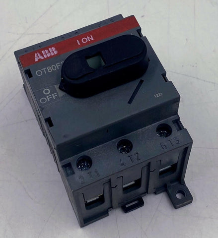 ABB OT80F3 Non-Fused Disconnect Switch 80A 3 Pole 600VAC - Very Good