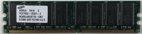 Samsung M368L6423FTN-CB3 512MB DDR Desktop RAM Memory - Very Good