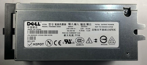 Dell PowerEdge 1800 Server 7000880-0000 675W Power Supply- KD045 - Very Good