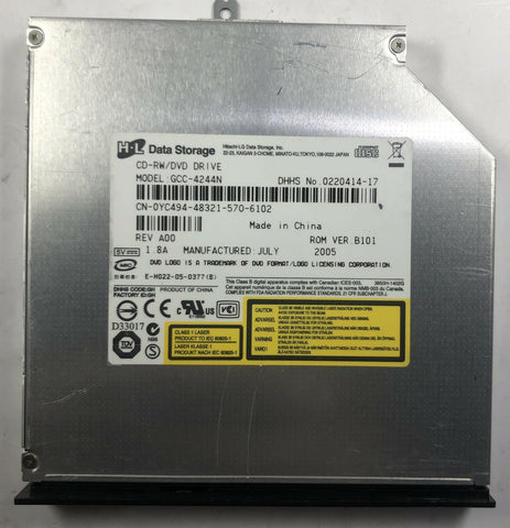 Dell Inspiron 9300 Laptop GCC-4244N CD-RW/DVD Drive- YC494 - Very Good