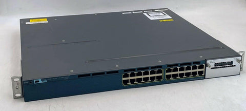 Cisco Catalyst WS-C3560X-24P-S 24-Port Gigabit Ethernet PoE+ Switch - Very Good