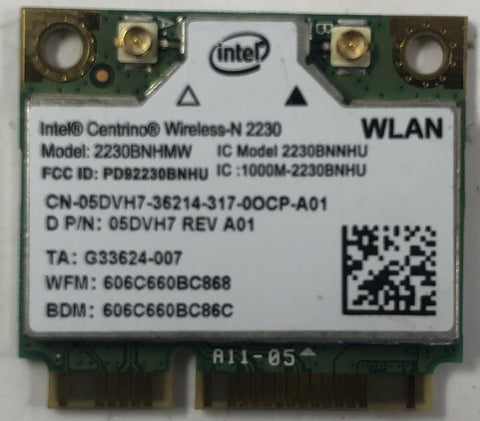 Dell Inspiron 17 Laptop 2230BNHMW Wireless-N Mini-PCI WiFi Card- 5DVH7 - Very Good