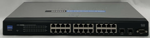 Cisco Linksys 24-Port Gigabit Switch With Webview- SRW2024 - Very Good