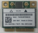 Dell Inspiron One 2305 All-in-One BCM94313HMG2L Half Mini PCI-e Wifi Card- K5Y6D - Very Good