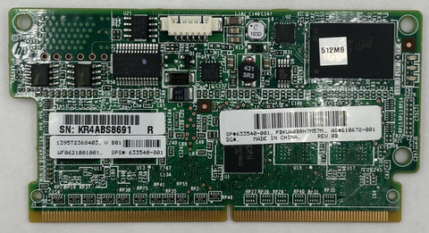 HP P222 Smart Array 512MB FBWC DDR3 Memory Module- 633540-001 - Very Good
