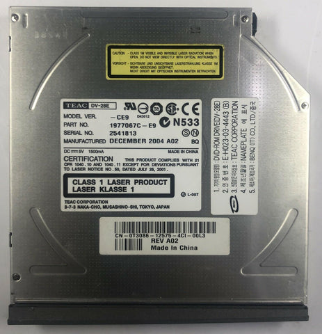 Dell Inspiron 1150 Laptop DV-28E DVD-ROM Drive- T3086 - Very Good