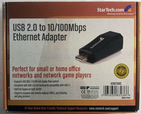 StarTech USB2106S USB to Ethernet Network Adapter - Very Good