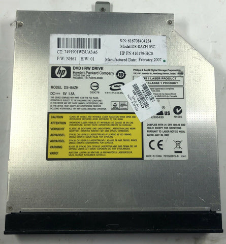 HP Pavilion dv6000 Laptop DS-8AZH Super Multi DVD-RW Drive- 432973-001 - Very Good