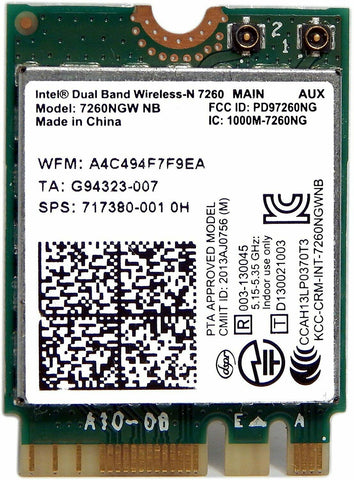 HP Intel 7260NGW NB Dual Band Desktop Wifi Card- 717380-001 - Very Good