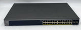 NETGEAR ProSAFE GS728TP 24-Port Gigabit PoE+ Smart Managed Switch, 4 SFP Ports - Very Good