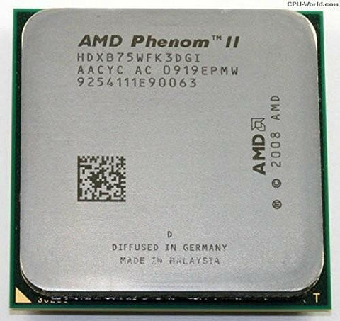 AMD Phenom II X3 B75 CPU Processor- HDXB75WFK3DGI - Very Good