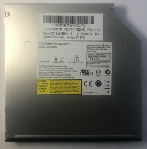 Lenovo ThinkCentre M92z AIO DS-8A8SH DVD/CD Rewritable Drive- 45K0433 - Very Good