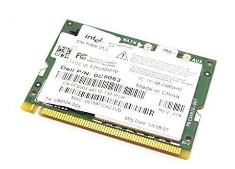 Dell Inspiron 6000 Laptop WM3B2200BG Mini PCI Wireless LAN Card- C9063 - Very Good