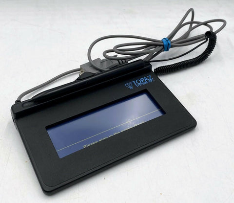 Topaz SigLite T-S460-B-R 1x5 Serial Electronic Signature Capture Pad w/ Stylus - Very Good