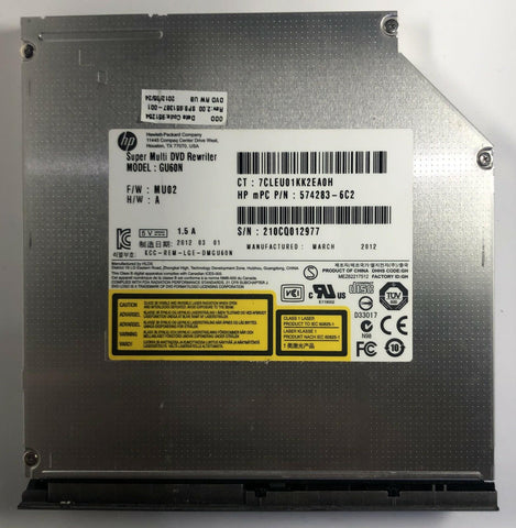 HP EliteBook 2560p Laptop GU60N Super Multi DVD Rewriter- 651387-001 - Very Good