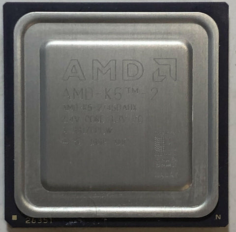 AMD K6-2 450 MHz Desktop CPU Processor- AMD-K6-2/450AHX - Very Good