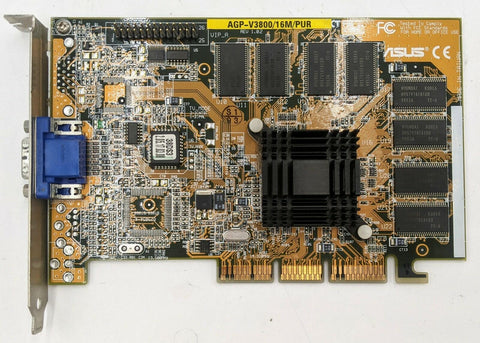 Asus Riva TNT2 16MB Graphics Card- AGP-V3800/16M/PUR - Very Good