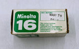 Minolta Minolta-16 Vintage Camera w/ Accessories Kit and Expired Film