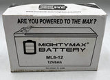 Mighty Max ML8-12 12V 8Ah Sealed Lead Acid Rechargeable Battery