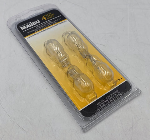 Intermatic Malibu 4 Watt Wedge Base Bulbs, Low Voltage, LV516-4, Pack of 4