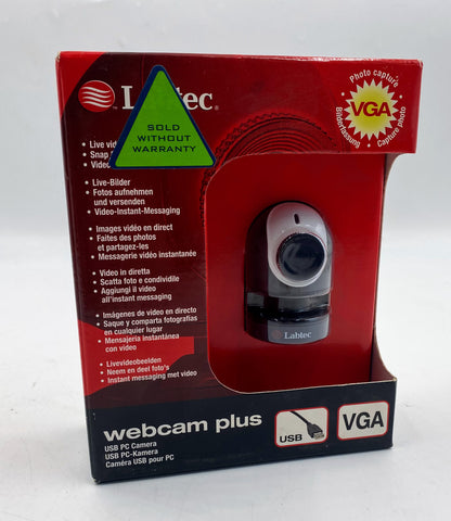 Labtec Webcam Plus 961399-0914, USB Connectivity, 640x480 Pixels, 30 FPS