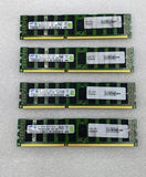 Lot of 4 Samsung M393B2K70DMB-YH9 16GB DDR3L-10600R ECC RDIMM