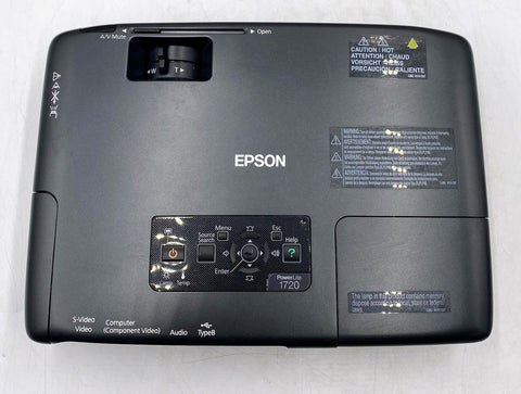 Epson PowerLite 1720 LCD Projector H269A 3000 Lumens XGA Lamp 243H High 132H Low