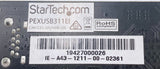 StarTech 2-Port USB 3.1 Card, PEXUSB311EI, USB-A External/Internal, PCIe