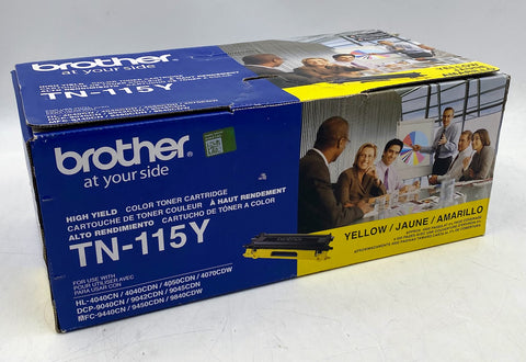 Brother TN-115Y High Yield Toner Cartridge, Yellow