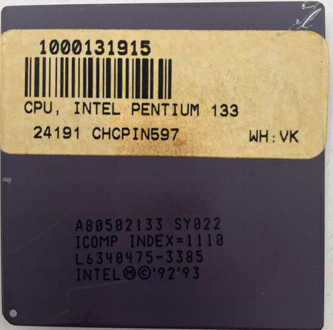 Intel Pentium 133MHz SY022 Original OEM Processor