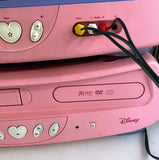 Disney DT1900-P Princess CRT TV w/ DVD/VCR Combo, No Remote, Local Pick-up Only