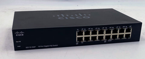 Cisco SG110-16HP 16-Port Gigabit PoE Unmanaged Switch