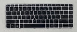 HP EliteBook 840 G3 US Keyboard with Pointer and Silver Frame 836307-001