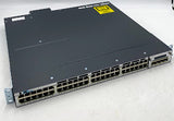 Cisco WS-C3750X-48PF-S V02 48-Port Gigabit PoE+ Network Switch w/ C3KX-NM-1G