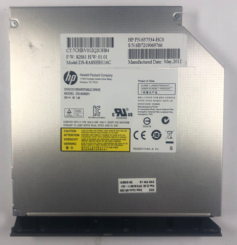 HP ProBook 6460B Laptop DS-8A8SH DVD/CD Rewritable Drive- 643911-001