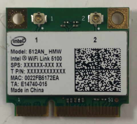Intel WiFi Link 5100 Dual Band Wireless Network Adapter- 512AN_HMW