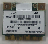 HP Pavilion dv7 Laptop AR5BHB92-H Wireless-N Mini PCI-e Card- 495848-001