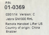 Jabra GN1000 Remote Handset Lifter- 01-0369