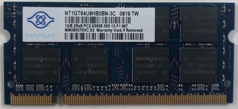 Nanya NT1GT64U8HB0BN-3C 1GB DDR2 Laptop RAM Memory