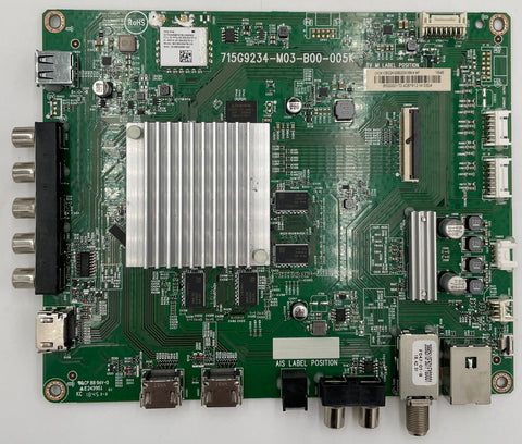 Vizio D50-F1 4K LED TV 715G9234-M03-B00-005K Main Board- XICB02K008020X