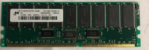Micron 512MB DIMM RAM Memory- MT18VDDT6472G-265B1