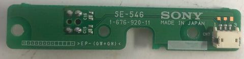 Sony DE845 Home Audio/Video Receiver SE-546 Port Board- 1-676-920-11